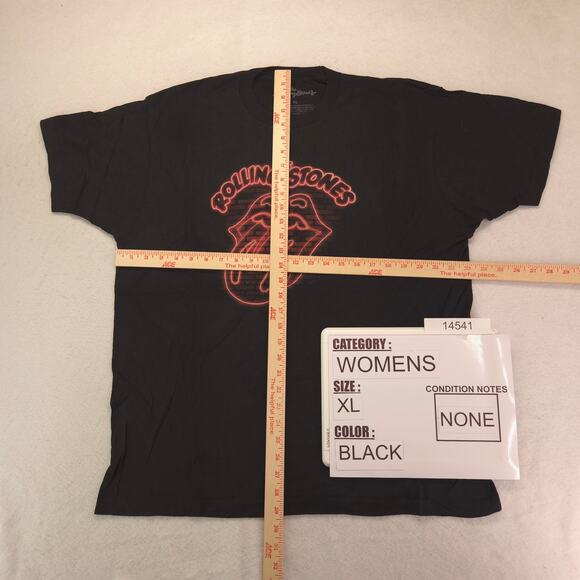 Rolling Stones Band Graphic Short Sleeve Shirt Womens Size Extra Large XL Black - Picture 5 of 9